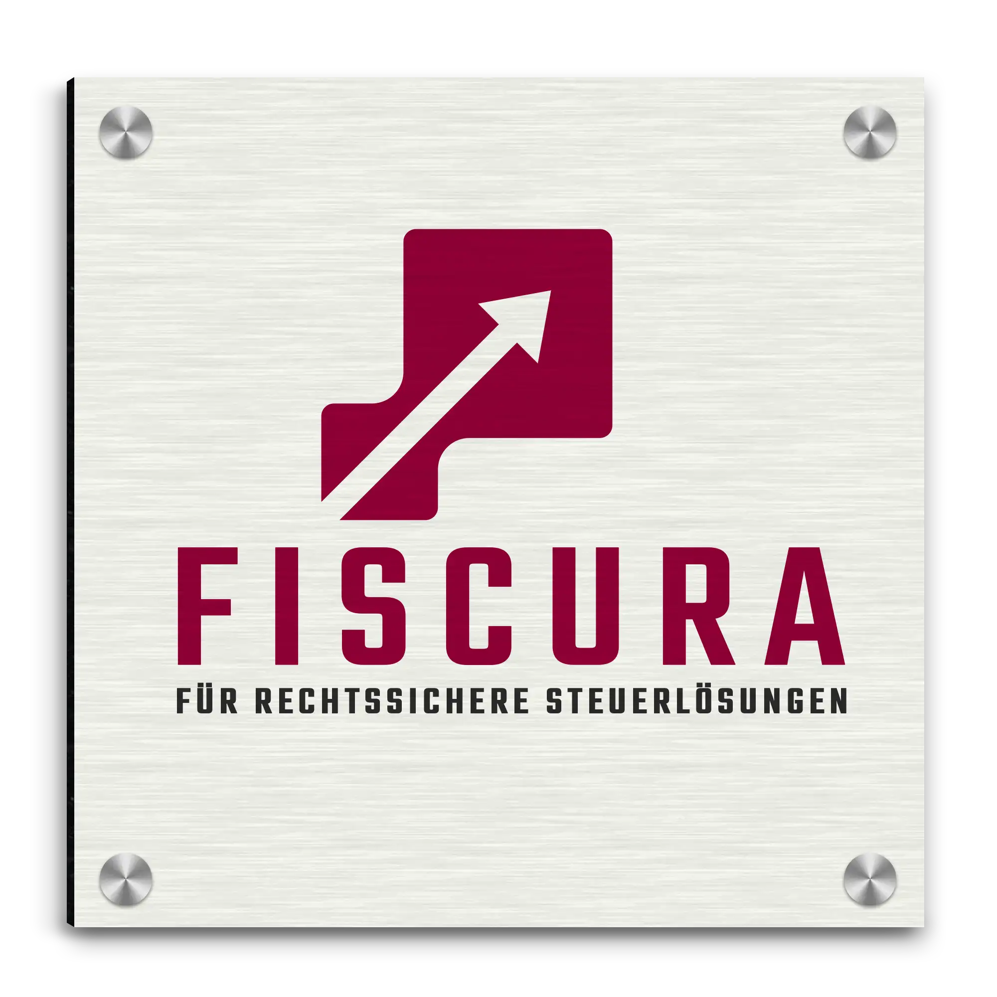 Alu Verbund gebürstet 3mm - Set inkl. Befestigungen und Druck